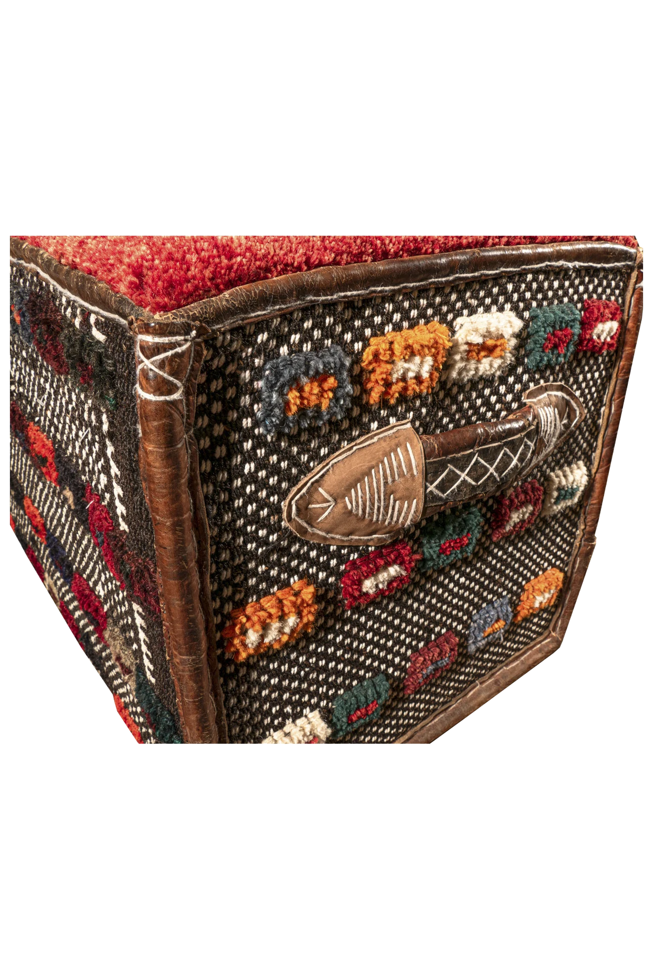 Hocker Unikat - Blumenbänder