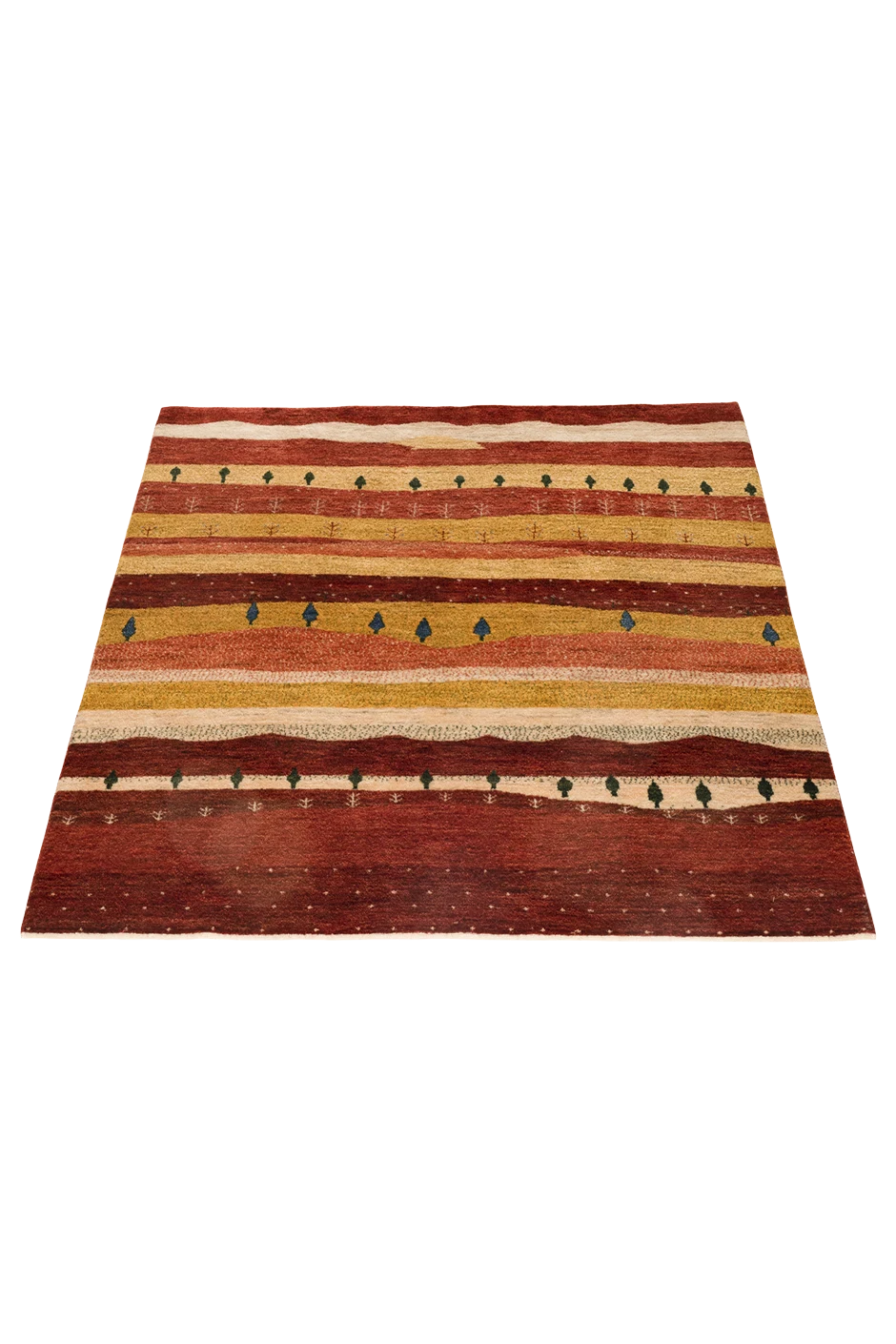 Gabbeh Teppich-Unikat - gelbe Wüste