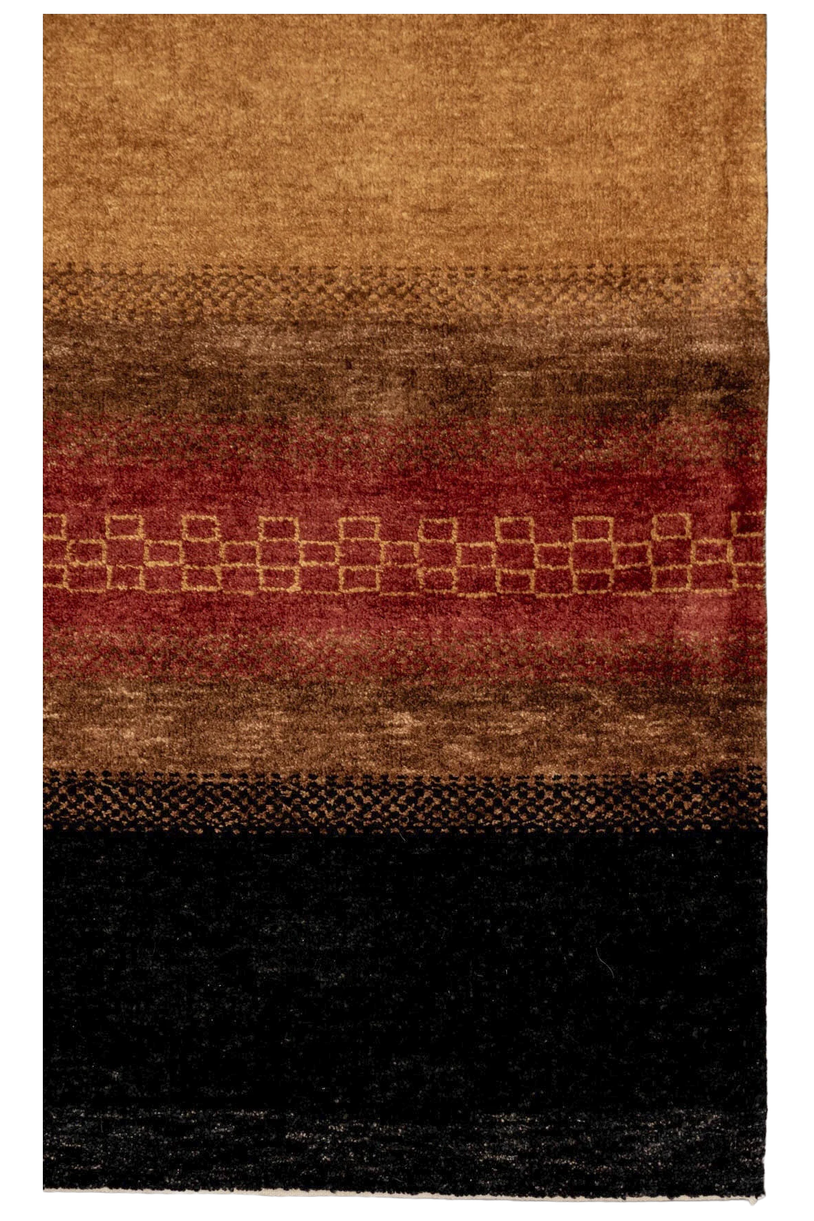 Gabbeh-Art Teppichläufer - Goldlines